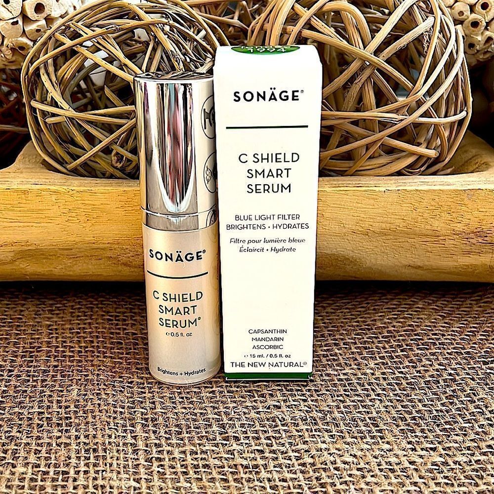 Sonage C SHIELD SMART SERUM blue light filter brightens + hydrates Brand New